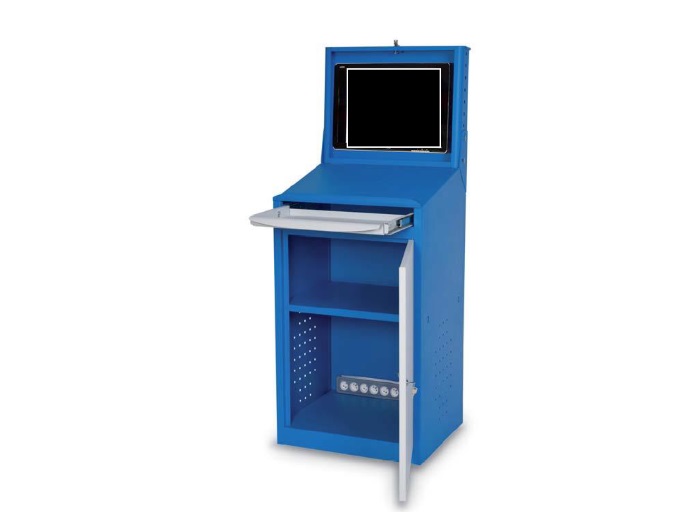 armoire informatique compacte AIC 2009 dotée de 2 caissons avec tablette réglable pour ranger le matériel - MSI équipements industriels en Occitanie et en France